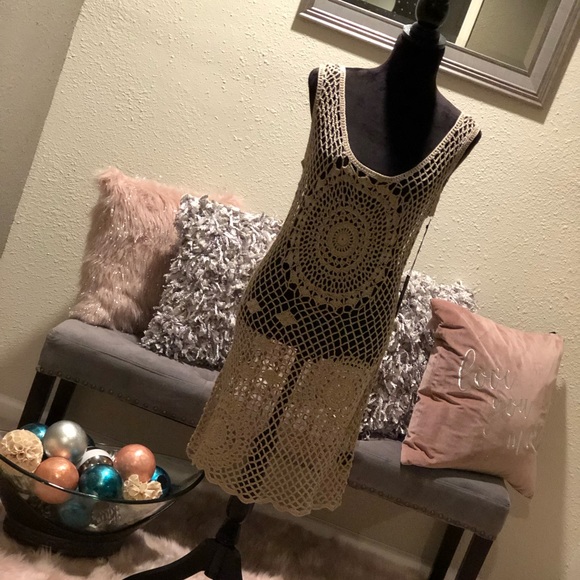 Crochet Swimsuit Coverup Maxi Dress - Picture 4 of 5